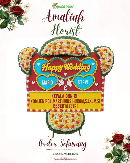 Papan Bunga Pernikahan Pager